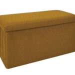 Σκαμπό-Μπαούλο Atom Home Deco Factory - 76X38X38Cm - Κίτρινο