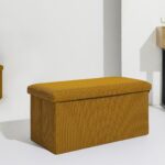 Σκαμπό-Μπαούλο Atom Home Deco Factory - 76X38X38Cm - Κίτρινο