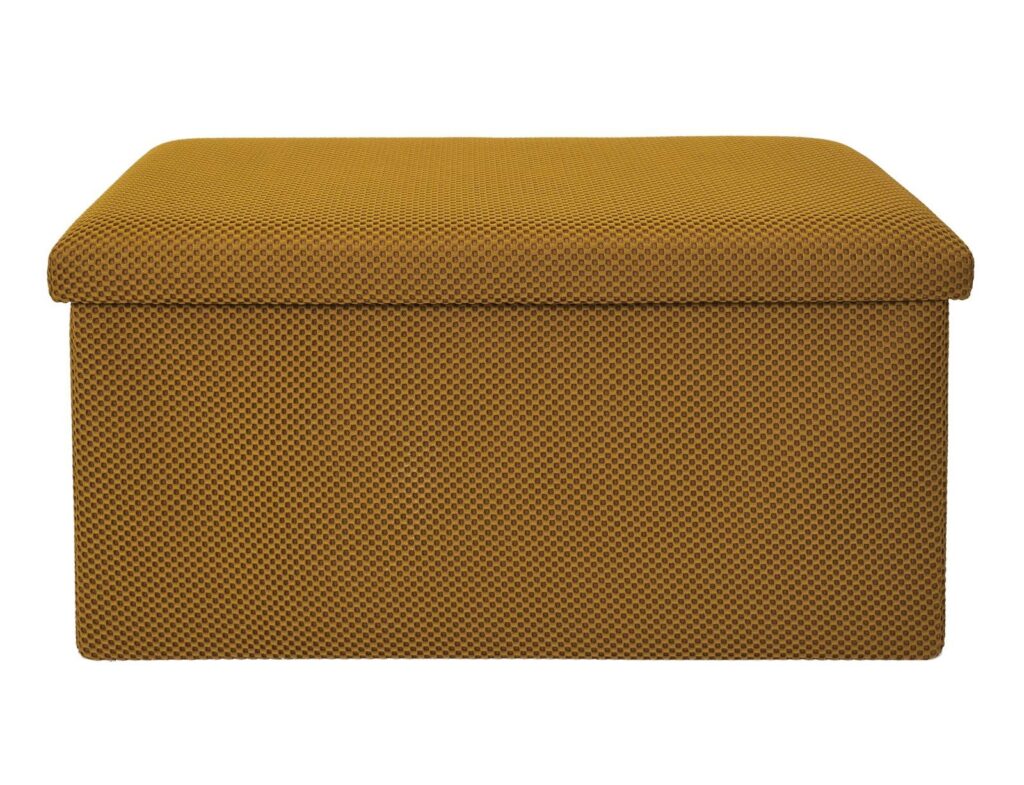 Σκαμπό-Μπαούλο Atom Home Deco Factory - 76X38X38Cm - Κίτρινο