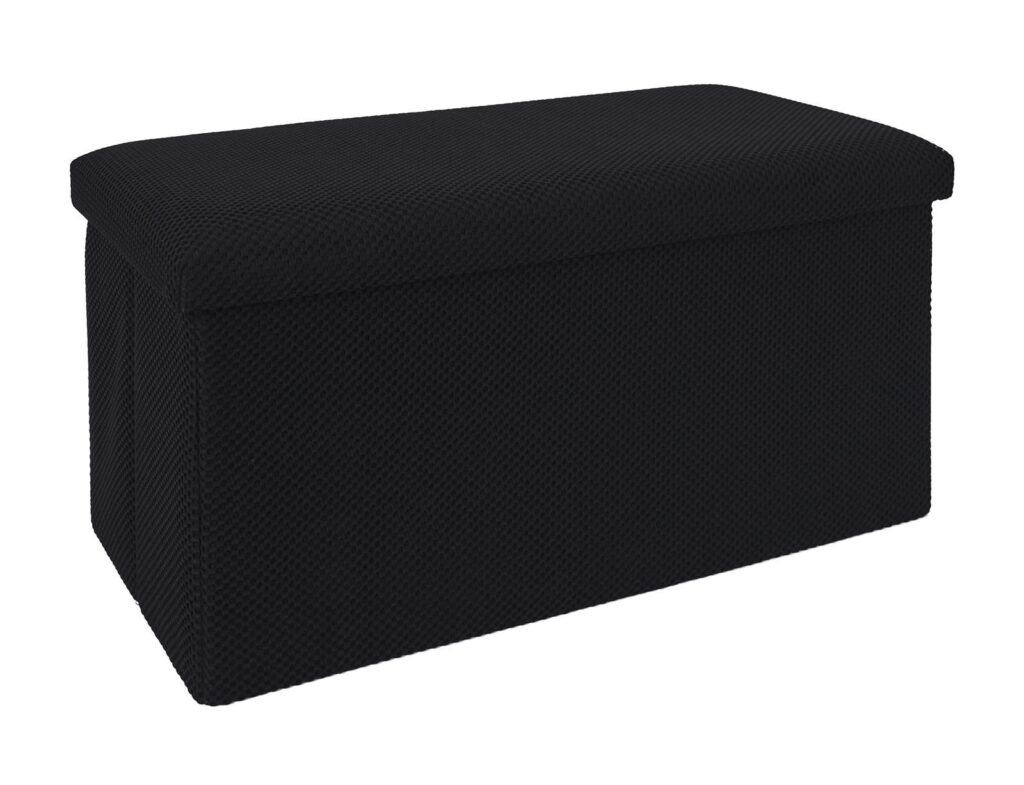 Σκαμπό-Μπαούλο Atom Home Deco Factory - 76X38X38Cm - Μαύρο