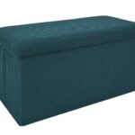 Σκαμπό-Μπαούλο Atom Home Deco Factory - 76X38X38Cm - Μπλε