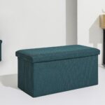 Σκαμπό-Μπαούλο Atom Home Deco Factory - 76X38X38Cm - Μπλε