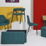 Σκαμπό-Μπαούλο Atom Home Deco Factory - 76X38X38Cm - Μπλε