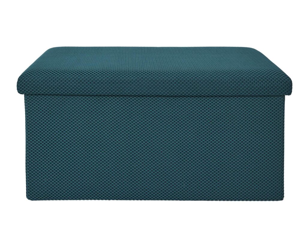 Σκαμπό-Μπαούλο Atom Home Deco Factory - 76X38X38Cm - Μπλε