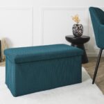 Σκαμπό-Μπαούλο Atom Home Deco Factory - 76X38X38Cm - Μπλε