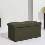 Σκαμπό-Μπαούλο Atom Home Deco Factory - 76X38X38Cm - Πράσινο