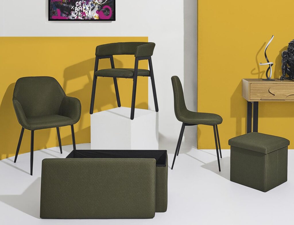 Σκαμπό-Μπαούλο Atom Home Deco Factory - 76X38X38Cm - Πράσινο
