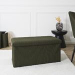 Σκαμπό-Μπαούλο Atom Home Deco Factory - 76X38X38Cm - Πράσινο