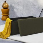 Σκαμπό-Μπαούλο Atom Home Deco Factory - 76X38X38Cm - Πράσινο