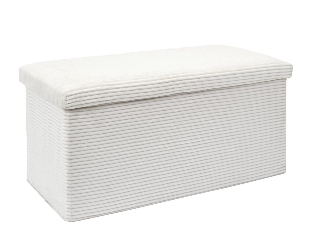Σκαμπό-Μπαούλο Scott Home Deco Factory - 76X38X38Cm - Μπεζ