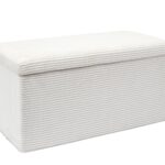 Σκαμπό-Μπαούλο Scott Home Deco Factory - 76X38X38Cm - Μπεζ