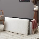 Σκαμπό-Μπαούλο Scott Home Deco Factory - 76X38X38Cm - Μπεζ