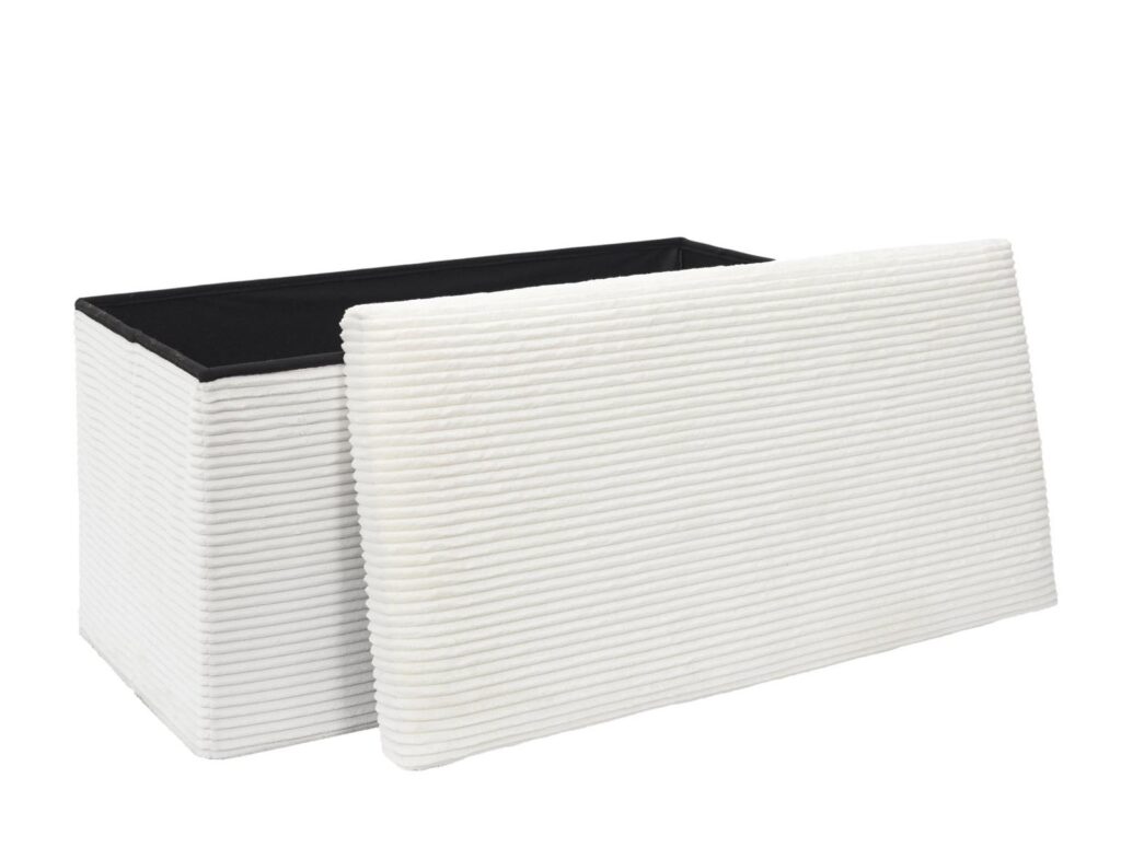 Σκαμπό-Μπαούλο Scott Home Deco Factory - 76X38X38Cm - Μπεζ