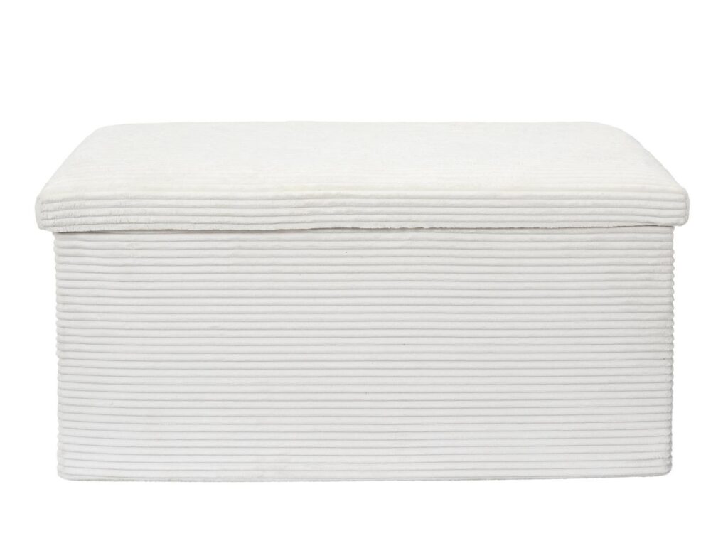 Σκαμπό-Μπαούλο Scott Home Deco Factory - 76X38X38Cm - Μπεζ