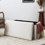 Σκαμπό-Μπαούλο Scott Home Deco Factory - 76X38X38Cm - Μπεζ