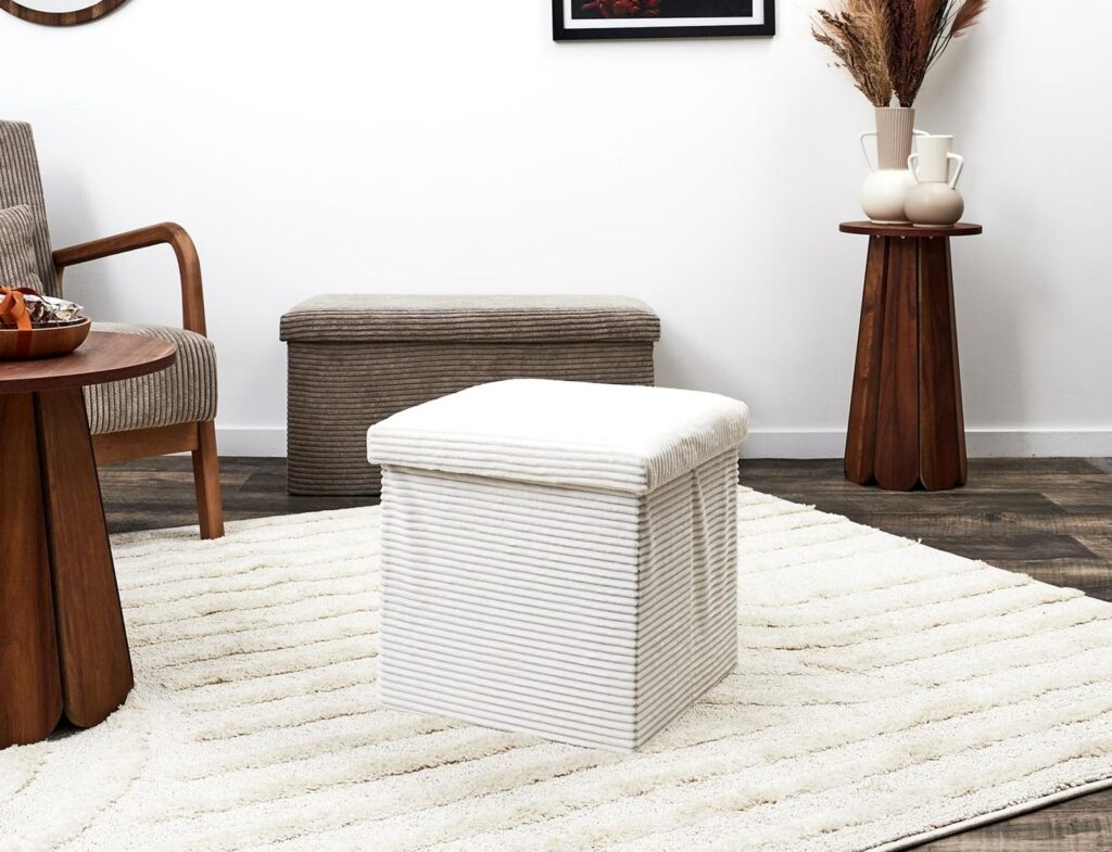 Σκαμπό & Πουφ Folding Chest Pouffe Scott Beige