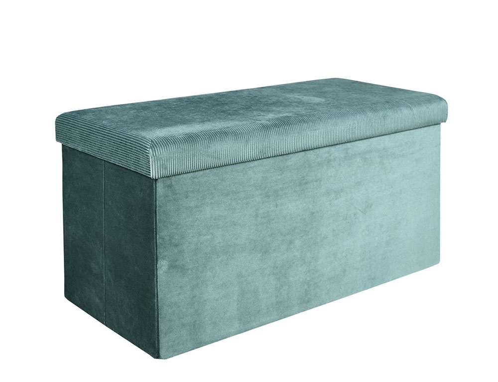 Σκαμπό & Πουφ Giulia Velvet Foldable Storage Bench Hd6815