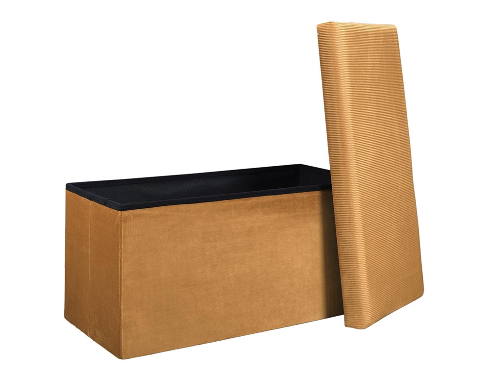 Σκαμπό & Πουφ Giulia Velvet Foldable Storage Bench Hd6817