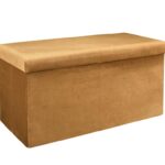 Σκαμπό & Πουφ Giulia Velvet Foldable Storage Bench Hd6817