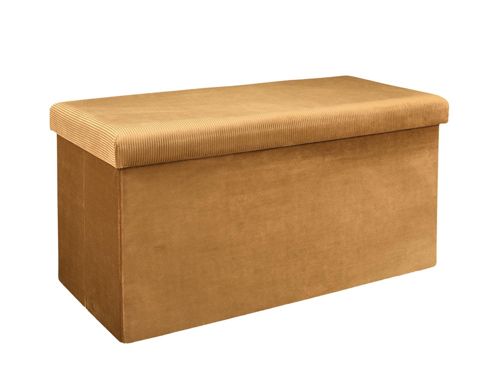 Σκαμπό & Πουφ Giulia Velvet Foldable Storage Bench Hd6817