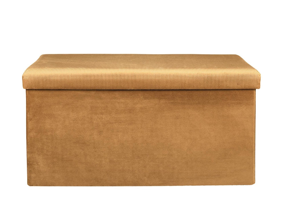 Σκαμπό & Πουφ Giulia Velvet Foldable Storage Bench Hd6817