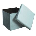 Σκαμπό & Πουφ Giulia Velvet Foldable Storage Pouffe Hd6811