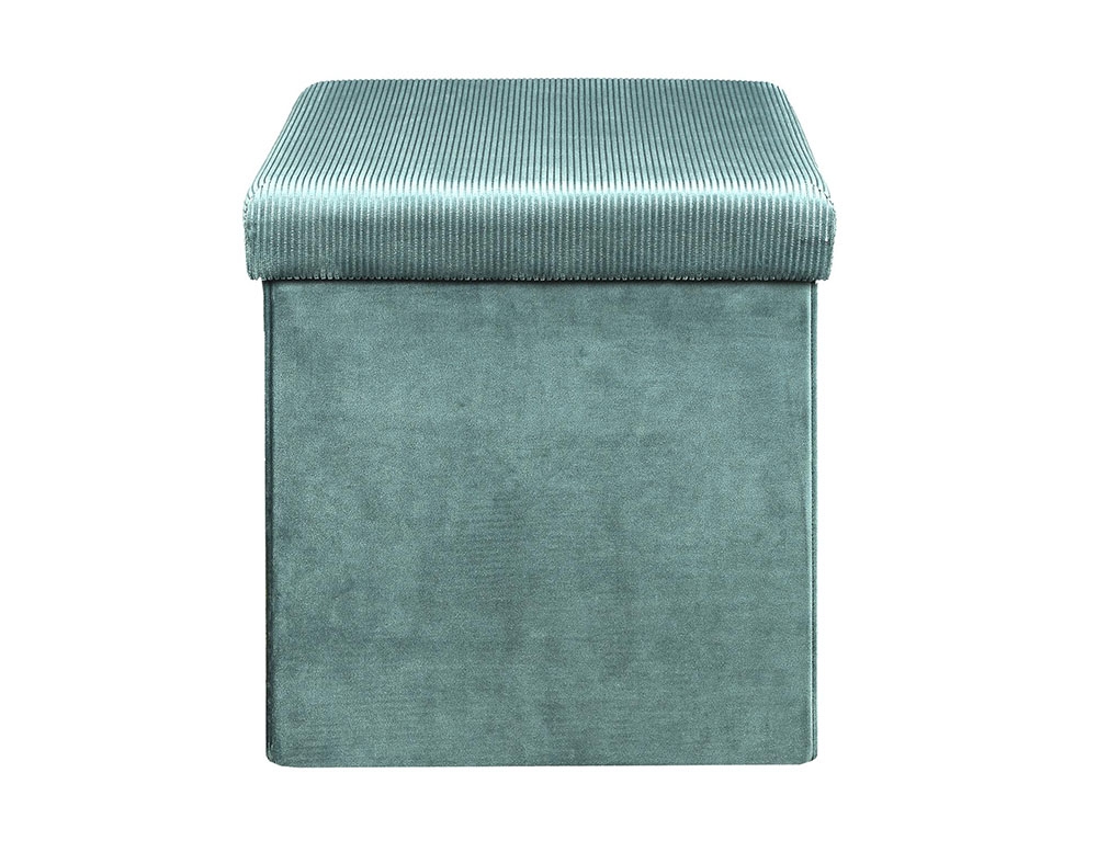 Σκαμπό & Πουφ Giulia Velvet Foldable Storage Pouffe Hd6811