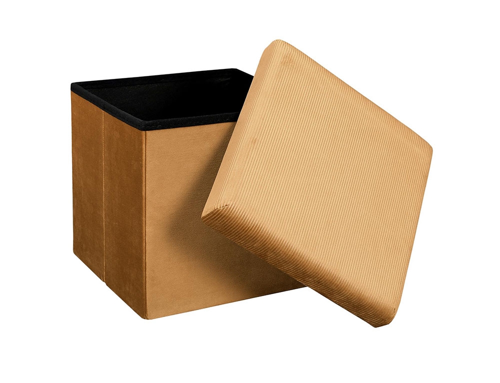 Σκαμπό & Πουφ Giulia Velvet Foldable Storage Pouffe Hd6813