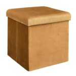 Σκαμπό & Πουφ Giulia Velvet Foldable Storage Pouffe Hd6813