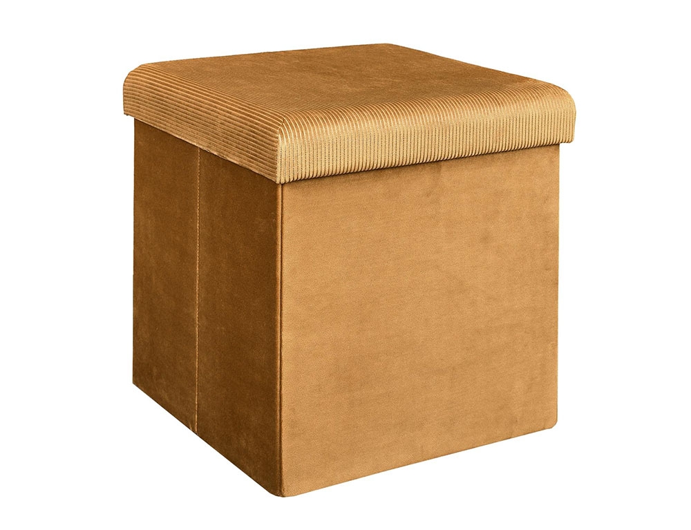 Σκαμπό & Πουφ Giulia Velvet Foldable Storage Pouffe Hd6813