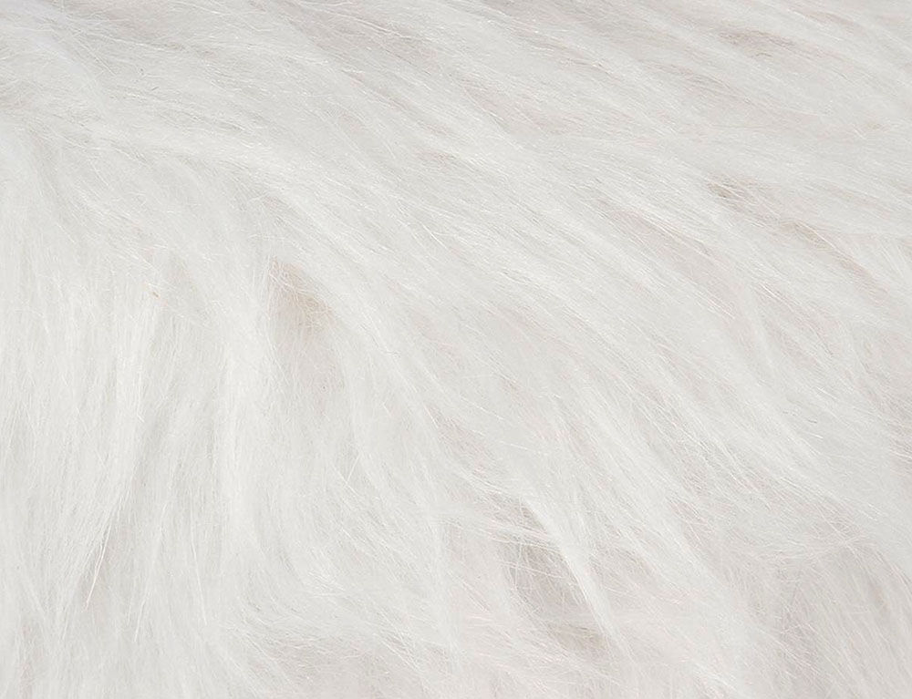 Σκαμπό & Πουφ Oslo Wht Fur Side Stool Atmosphera 140057D