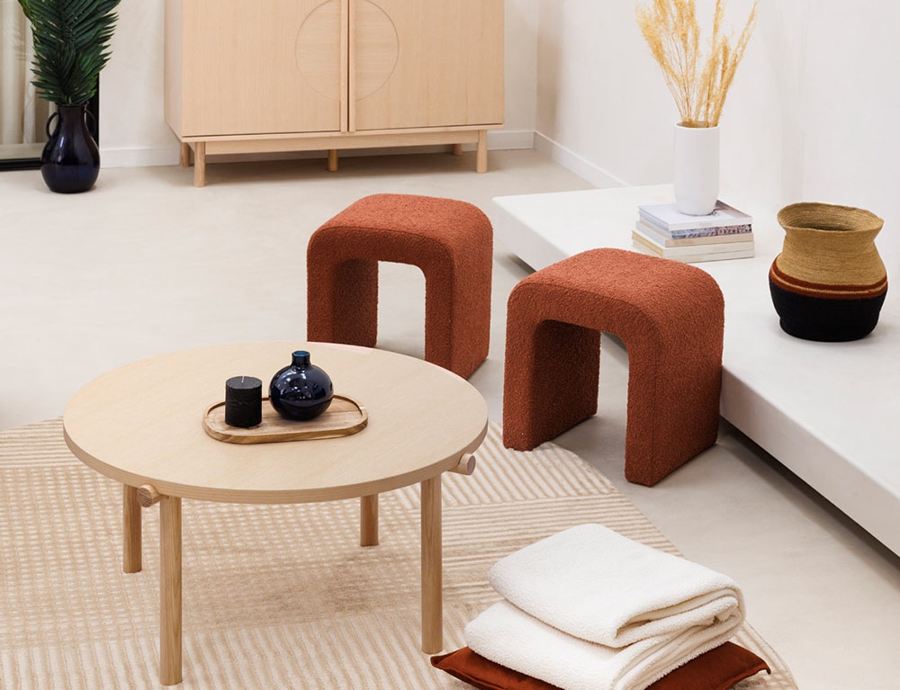 Σκαμπό & Πουφ Pouf Boucl Sevi Amb