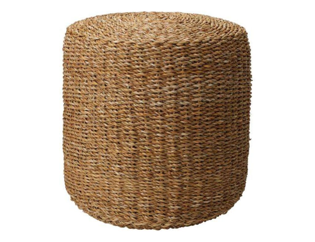 Σκαμπό & Πουφ Pouf Round Natural 40X40X38Cm