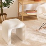 Σκαμπό & Πουφ Sevi Wht Boucl Pouf Atmosphera 197331A