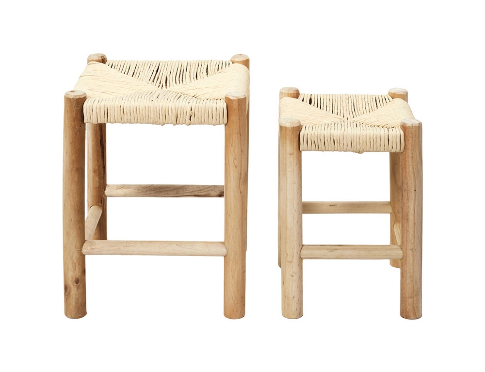 Σκαμπό & Πουφ Tabouret Gigognes X2 Bois Hamram M1 Hd7627