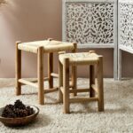Σκαμπό & Πουφ Tabouret Gigognes X2 Bois Hamram M1 Hd7627