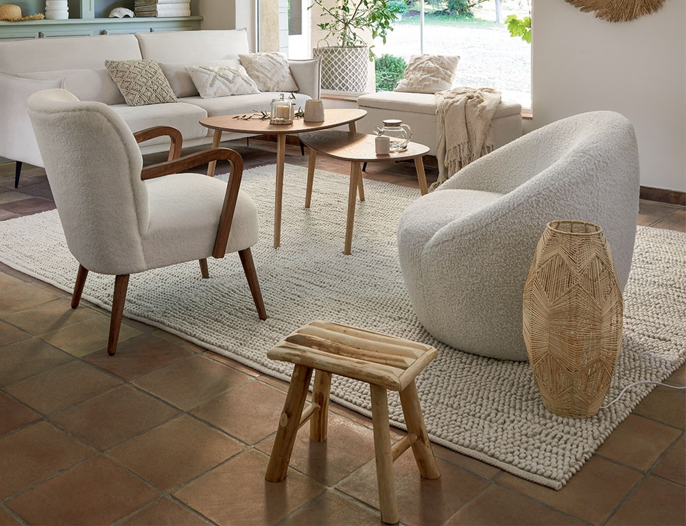 Σκαμπό & Πουφ Woody Nat Side Stool Atmosphera 140101