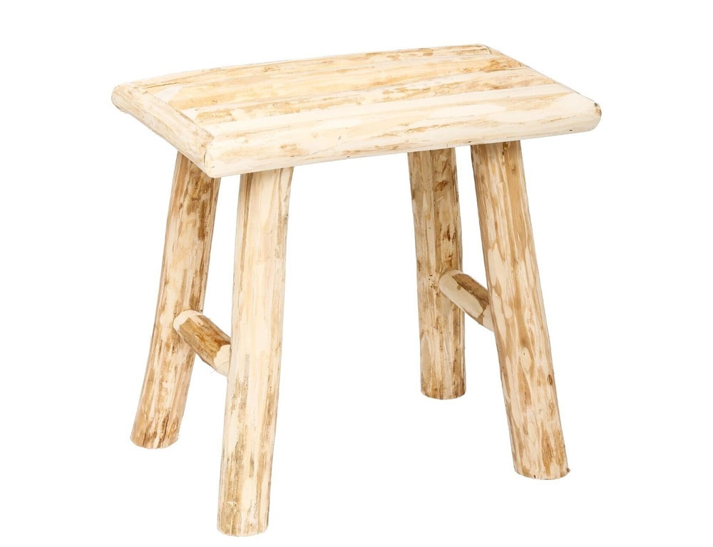 Σκαμπό & Πουφ Woody Nat Side Stool Atmosphera 140101