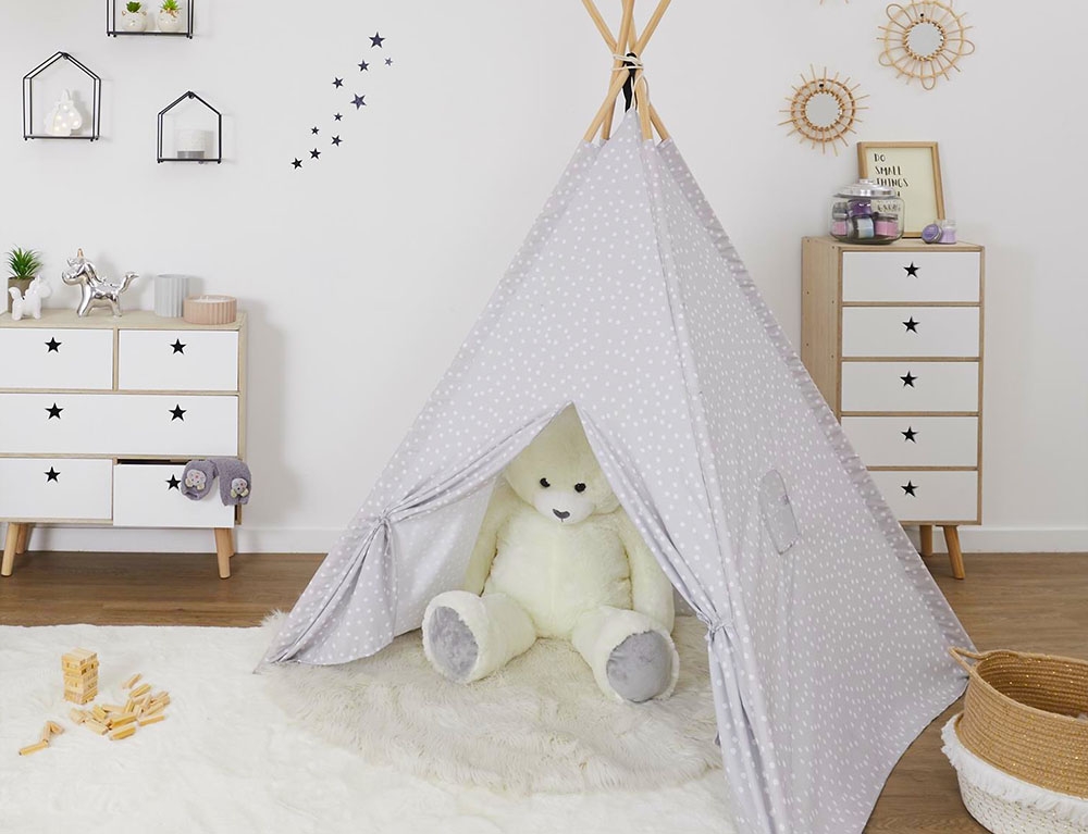 Σκηνή Home Deco Kids Για Παιδιά - 120X120X160Cm - Γκρι