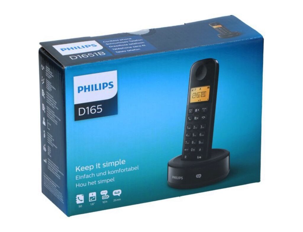 Σταθερά Τηλέφωνα Ασύρματα / Ενσύρματα Cordless Phone 230V D1651B/01 Philips
