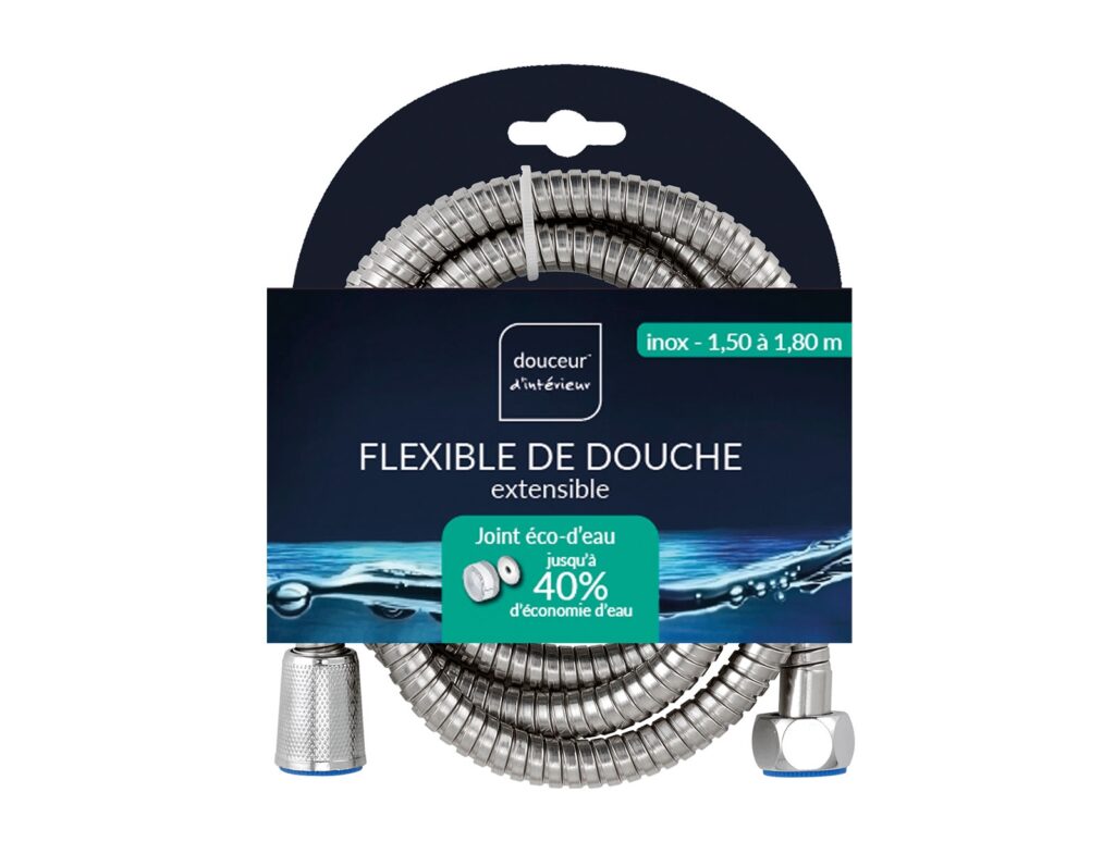 Στήλες Και Τηλέφωνα Ντους Extendable Shower Hose 1.5 A 1.8 M Stainless Steel