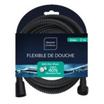 Στήλες Και Τηλέφωνα Ντους Shower Hose 2 M Stainless Steel Hydro Black