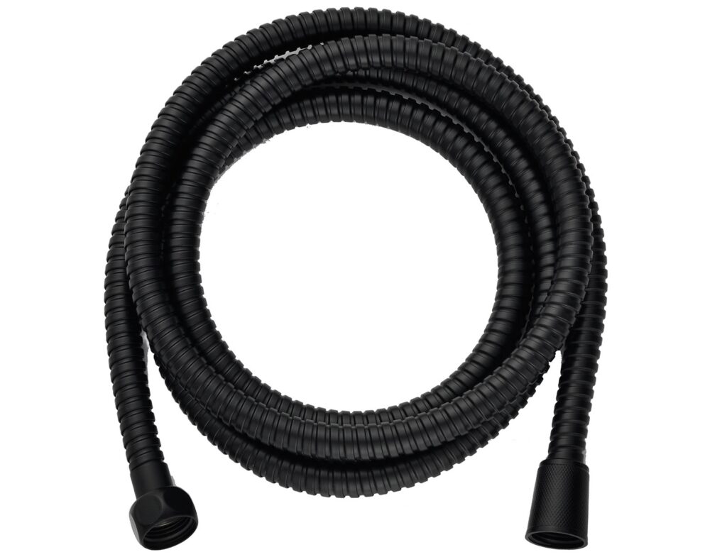 Στήλες Και Τηλέφωνα Ντους Shower Hose 2 M Stainless Steel Hydro Black