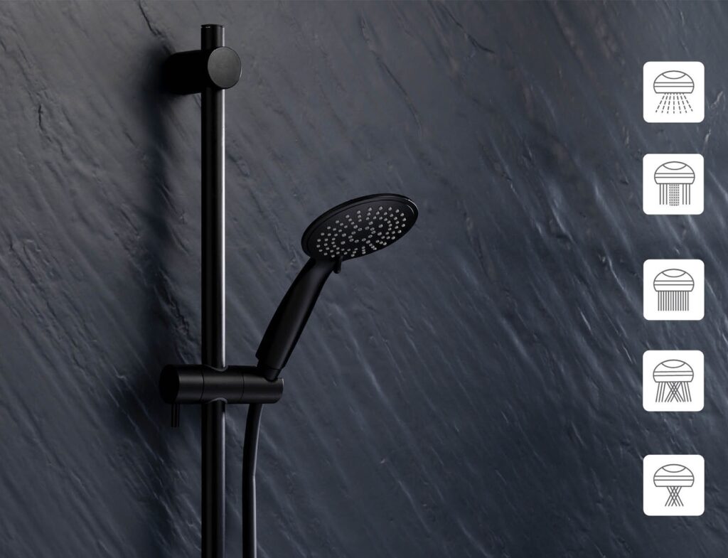 Στήλες Και Τηλέφωνα Ντους Shower Kit 5 Fct+Fixing Bar H 24 X Γ 11 Cm Plasti
