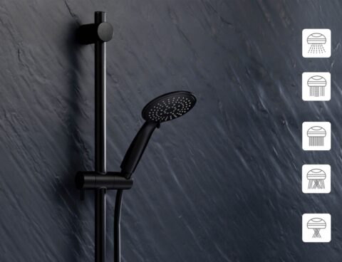 Στήλες Και Τηλέφωνα Ντους Shower Kit 5 Fct+Fixing Bar H 24 X Γ 11 Cm Plasti