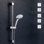 Στήλες Και Τηλέφωνα Ντους Shower Kit 5 Fct+Fixing Bar H 24 X Γ 12 Cm Plasti