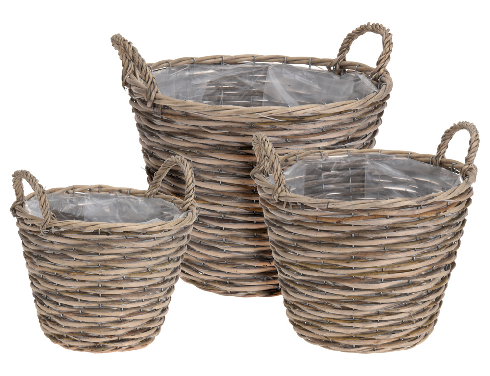 Τεχνητά Φυτά & Κασπώ Deco Set 3 Ψαθινα Καλαθια 435100110