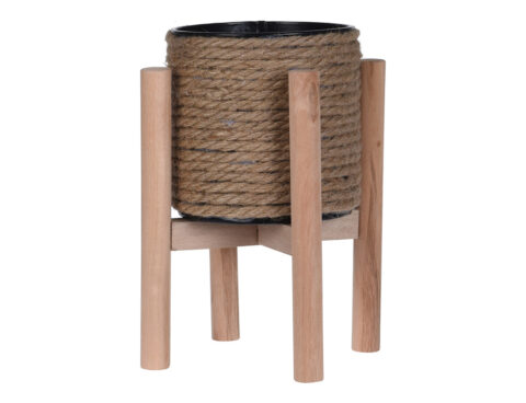 Τεχνητά Φυτά & Κασπώ Flower Pot Jute On Legs 23Cm 437000450