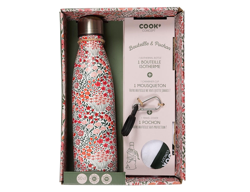 Θερμός Bottle With Carabiner Clip And Travel Cover Ka4650
