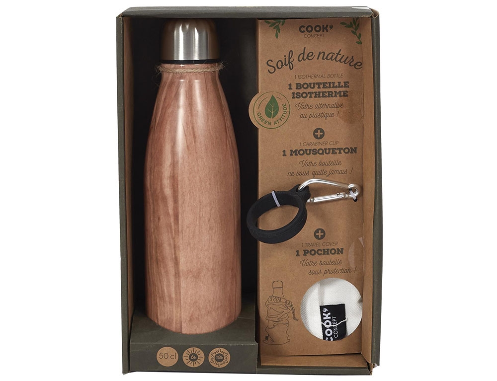 Θερμός Bottle With Carabiner Clip And Travel Cover Ka4655